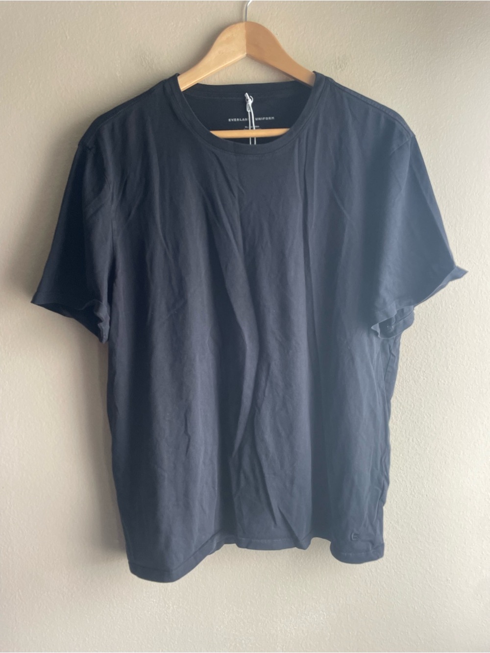 New Everlane Men Short-Sleeve Crew Tee Shirt Black Size XL